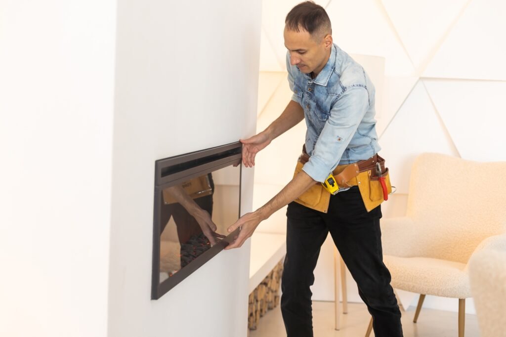 fireplace worker, installation and repair